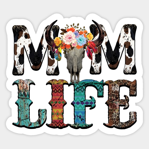 Mom Life western Sticker by DigitalCreativeArt